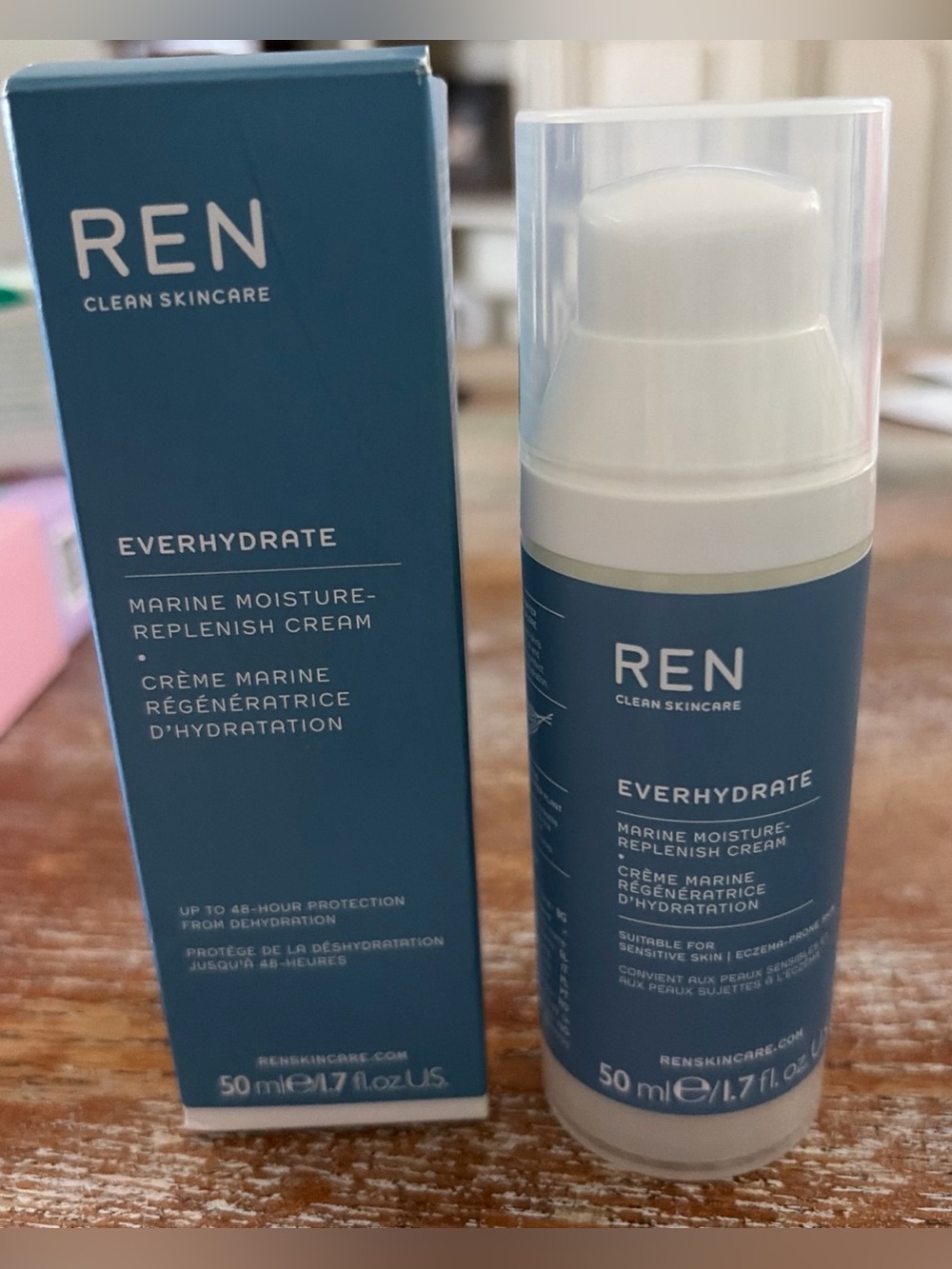 REN Clean Skincare Everhydrate Marine Moisture-Replenish Cream 50 mL /1.7 fl oz